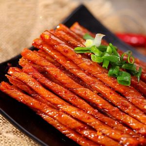 Collations épicées chinoises de vente chaude-Bandes de <span class=keywords><strong>tofu</strong></span> aromatisées <span class=keywords><strong>à</strong></span> <span class=keywords><strong>l</strong></span>'<span class=keywords><strong>ail</strong></span>, caillé de haricot végétalien riche en protéines - Product Image 6