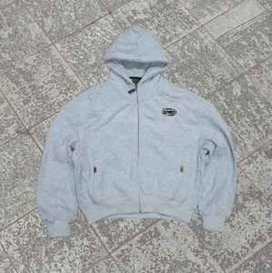 เสื้อฮู้ดซิปถักลายแจ็คการ์ดแบบสั่งทำ OEM ทรงโอเวอร์ไซส์ ระบายอากาศได้ดี สไตล์วินเทจลำลองสำหรับฤดูหนาว เหมาะสำหรับทั้งชายและหญิง - Product Image 3