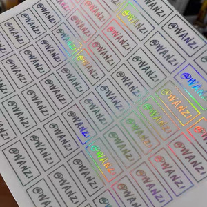 Impression personnalisée d'autocollants décoratifs 3D papier autocollant holographique adhésif imperméable en vinyle <span class=keywords><strong>pvc</strong></span> découpé avec logo - Product Image 5
