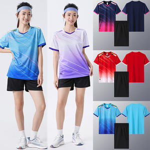 Tenues d'uniformes de badminton à séchage rapide respirantes en polyester, à sublimation pour le tennis, en stock - Product Image 1