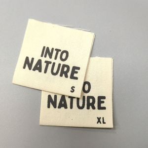 Professional Custom Printed Cotton T-Shirt Care Labels <b>Puff</b> Centerfold Warning Cotton Label for Garments - Product Image 1