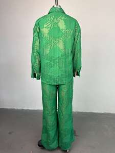 工厂定制风格或标志ODM女式运动服服装休闲长袖衬衫和裤子两件套女式套装 - Product Image 3