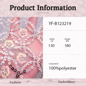 2025 cô gái sang trọng 'buổi tối Dresses tùy chỉnh 100% polyester thoáng khí chống nhăn vòng tròn hoa sequin lưới vải - Product Image 2