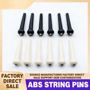 Wholesale Factory Direct ABS Guitar String Pegs, Black White Bridge Pins Universal Acoustic Guitar <b>End</b> Pin Parts - Product Image 3