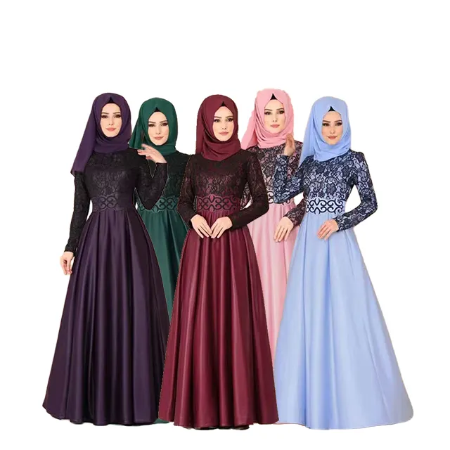 Elegante Midden-Oosten Vrouwen Moslim Islamitische Abaya Dames Abaya Met Sjaal Moslim Vrouwen Jurk Fabriek Prijs Shenzhen Lelie Cheng
