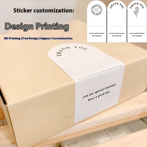Custom Die Cut Vinyl Sticker Waterproof <strong>Gift</strong> Box Sealing Packaging <strong>Labels</strong> Logo Thank You Stickers FSC RoHS Certified - Product Image 1