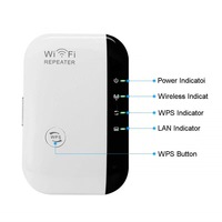 Repetidor WiFi de 300Mbps con 4 Antenas, Extensor de Rango Inalámbrico 4G, Amplificador de Señal de Alto Rendimiento, Categoría de Producto: Repetidores