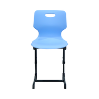 Chaise d'école pour étudiants, durable, empilable, avec structure métallique moulée et coque en plastique, chaise d'université