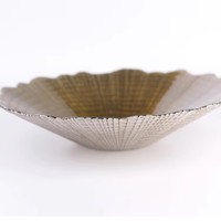 Groothandel 12 inch glazen salade- & fruitschalen gouden kleur milieuvriendelijk modern luxe bruiloftdecoratie op maat gemaakt voor thuis- en restaurantgebruik