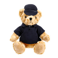 Muñeco de oso Animal para niños, juguete de peluche con ropa, muñeco con sombrero, bonito Oso de coche, regalo al por mayor