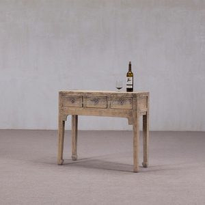 Table <span class=keywords><strong>console</strong></span> classique de luxe en <span class=keywords><strong>laque</strong></span> orange vieillie, fabriquée à la main en bois massif, avec 3 tiroirs, pour salon ou hôtel - Product Image 4