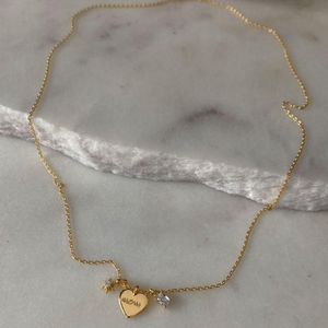 Nuovo stile personalizzato giorno della <span class=keywords><strong>mamma</strong></span> gioielli regalo oro placcato zircone amore cuore collana ciondolo <span class=keywords><strong>mamma</strong></span> - Product Image 2