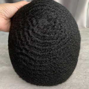 H357 Toupet Afro Bouclé pour Hommes, Système de Remplacement de <span class=keywords><strong>Cheveux</strong></span> Humains Afro-Américains, Taille 8x10, 2mm 4mm 6mm 8mm 10mm 12mm, Ondulation, Expédition Rapide - Product Image 1