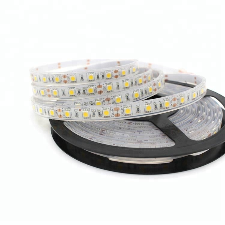 Tira de luz de led à prova d'água, alta qualidade, ip68 dc12 v 5050, sob água, com 300leds, 60leds/m, 5, m/lote