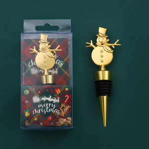 Christmas Snowman <b>Bottle</b> <b>Stopper</b> Metal Wine Preservation Seal Party Gift - Product Image 4