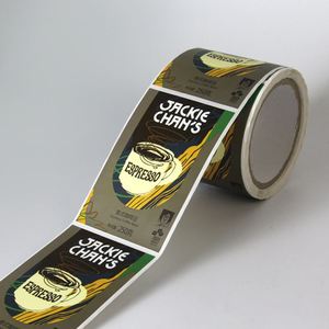 Fabricant professionnel d'autocollants de marque alimentaire de haute qualité, résistants à l'eau et aux UV, avec logo personnalisé, différentes tailles, pour boîtes à pizza, étiquettes pour café. - Product Image 2