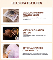 MOOLIN Lit de lavage de cheveux professionnel de luxe pour massage thaïlandais, équipement de salon de beauté, mobilier de spa pour barbier