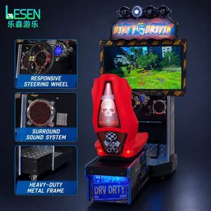Simulateur de conduite commercial à thème crâne, machine de jeu de course d'intérieur à monnayeur pour centres de jeux - Product Image 4
