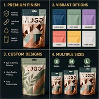 Op maat bedrukte aluminiumfolie stand-up pouch met hersluitbare ritssluiting voor snoep, kruiden, snacks en retailverpakkingen