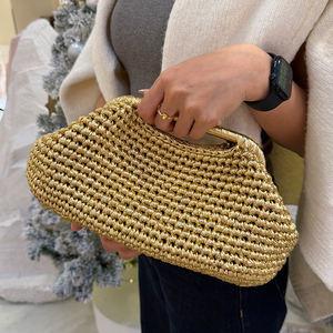 Borsa Clutch all'Uncinetto Fatta a Mano di Tendenza 2026, Borse da Sera in Filato di Cotone, Borsa all'Uncinetto di Lusso per Donna - Product Image 5