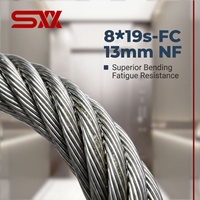 Cable de Acero para Elevador Silencioso y sin Vibraciones 8x19S-FC NF, Funcionamiento Ultra Suave para Ascensores Residenciales Privados y Villas de Lujo
