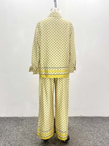 Women's Plus Size Loose Color Clashing Printed Shirt Casual Wide Leg <b>Pants</b> African 2 Pieces Set Fashion - Product Image 6