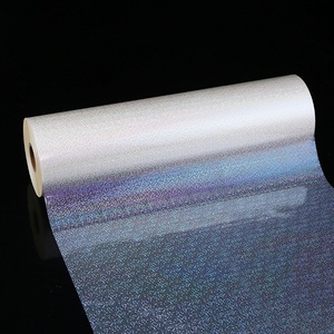 Film de plastification thermique BOPP à toucher doux, motif grille brillante, 320 mm x 200 m x 25 microns - Product Image 1