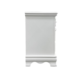 Comodino Tradizionale per Camera da Letto con Due Cassetti, Finitura Bianca, 1 Pezzo - Product Image 4