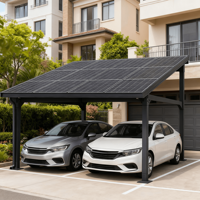 Pergola Bioclimatique Motorisée Personnalisable en Aluminium à Lames Orientables pour Patio, Jardin et Cuisine Extérieure avec Panneaux Solaires