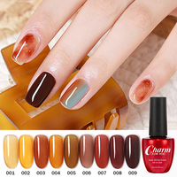 9 couleurs translucide effet gelée cristal écaille de tortue UV Gel vernis Ambrgel vernis à ongles