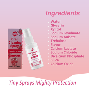 Spray Oral Probiótico para Niños de Marca Privada OEM, Venta Caliente, para el Cuidado Dental con Lactobacillus, Sabor Fresa Sin Azúcar - Product Image 3