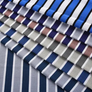 Wholesale Yarn Dyed Knit Stripe Cotton Fabric 48% Cotton 48% Tencel 4% Spandex Fabric For Polo Shirt