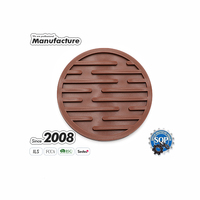 Sous-verres en silicone réutilisables personnalisés en PVC de forme ronde pour tasses à café, MOQ 3000 pièces