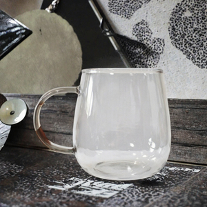 Mug en verre borosilicate haute résistance à la chaleur, à paroi simple, avec poignée, pour café, thé, lait, eau - Product Image 3