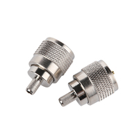 Connecteur RF mâle UHF droit nickelé PL-259 à sertir pour câble RG58 RG59 RG174