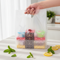 Sac fourre-tout en plastique personnalisé pour emporter, sac d'emballage en plastique imprimé, prix d'usine, vente en gros