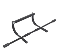Barra de dominadas resistente para puerta, sin taladro, con múltiples agarres, estación de dominadas para entrenamiento de fuerza en casa