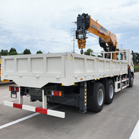 Grue hydraulique pour camion 12T avec une hauteur de levage de 21 m et une portée de 19 m pour le transport et le levage dans les projets de construction routière