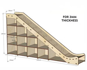 Trẻ em trò chơi Đường cao tốc thiết kế cắt laser xe nhảy đoạn đường nối bằng gỗ cho trẻ em Quà tặng - Product Image 5