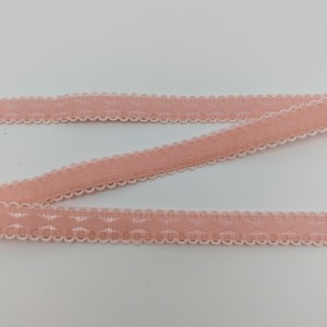 Bande élastique jacquard tissée personnalisée, sangle en dentelle de nylon blanche à motifs floraux, bande élastique colorée de 1,6 cm avec bord picot et logo tissé - Product Image 4