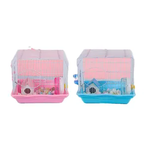 Accessoire roue de course petite <span class=keywords><strong>maison</strong></span> <span class=keywords><strong>bouteille</strong></span> d'eau boîte de nourriture Cage Hamster Cage en fil <span class=keywords><strong>plastique</strong></span> Cage - Product Image 1