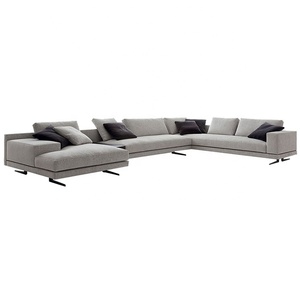 Canada Corner Sofa Modern Italy Combination Sofa Living Room Furniture Light Luxury <strong>White</strong> Sofa Sectional - Product Image 1