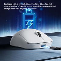 Ratón Inalámbrico Superligero para Juegos con USB-C, Sensor Óptico de 12000 DPI, Recargable de 500 mAh, 6 Botones Programables para PC y Mac, Color Rosa