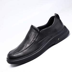 Nouvelles Chaussures en Cuir Carrées Décontractées pour Hommes 2025 – Vente en Gros Usine – Respirantes, Légères, à Lacets, Idéales pour le Bureau et la Carrière - Product Image 5