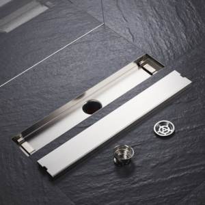 Thực tế nóng bán chống mùi dài vuông gạch chèn Hidden thép không gỉ vòi hoa sen thoát nước sàn vô hình nhúng drainer - Product Image 1