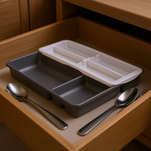 Plateau à couverts Rotho Topglide Basic, lot de 6, organiseur de rangement pour tiroir de cuisine - Product Image 3