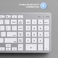 Teclado inalámbrico de 102 teclas para Mac, teclado inalámbrico para computadora ergonómica, recargable, con Bluetooth, certificación CE, FCC, venta al por mayor