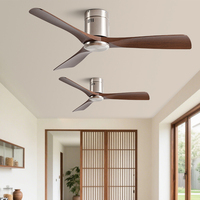 Ventilateur de plafond LED d'usine chinoise, corps en ABS, design moderne et vintage, interrupteur à télécommande pour la maison, la salle à manger, le salon