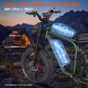 Bicicleta Eléctrica Todoterreno de 250W con Neumáticos Gruesos de 20 Pulgadas, Doble Batería, 25 km/h, Frenos Hidráulicos, Envío Directo desde Almacén en la UE, OEM - Product Image 5