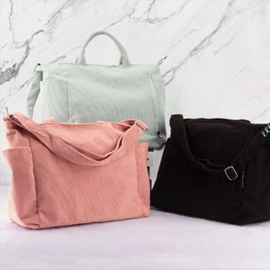 Custom Large Corduroy Crossbody <b>Shoulder</b> Bag Lady Women Durable Zipper Adjustable <b>Strap</b> Handcrafted Embroidered Messenger Travel - Product Image 1